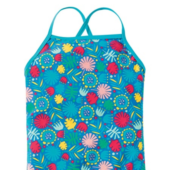 NWT Frugi Jungle Jamboree 1-Piece Swimsuit Blue Multicolor Print Size 9/10 - Picture 4 of 5